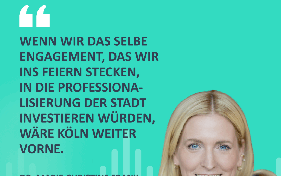 Dr. Marie-Christine Frank zu Gast im Podcast „Wirtschaft Köln unplugged“
