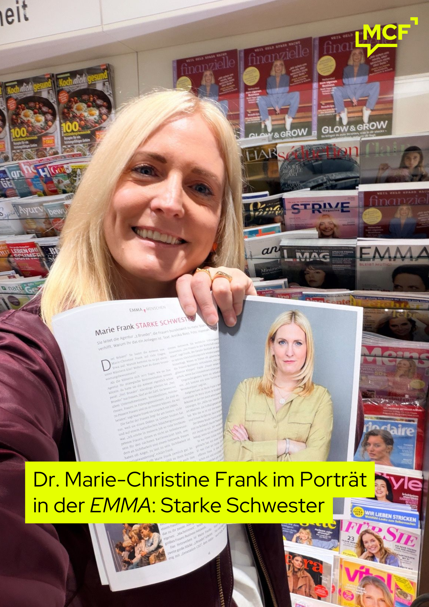 Starke Schwester: Dr. Marie-Christine Frank im Porträt in der EMMA