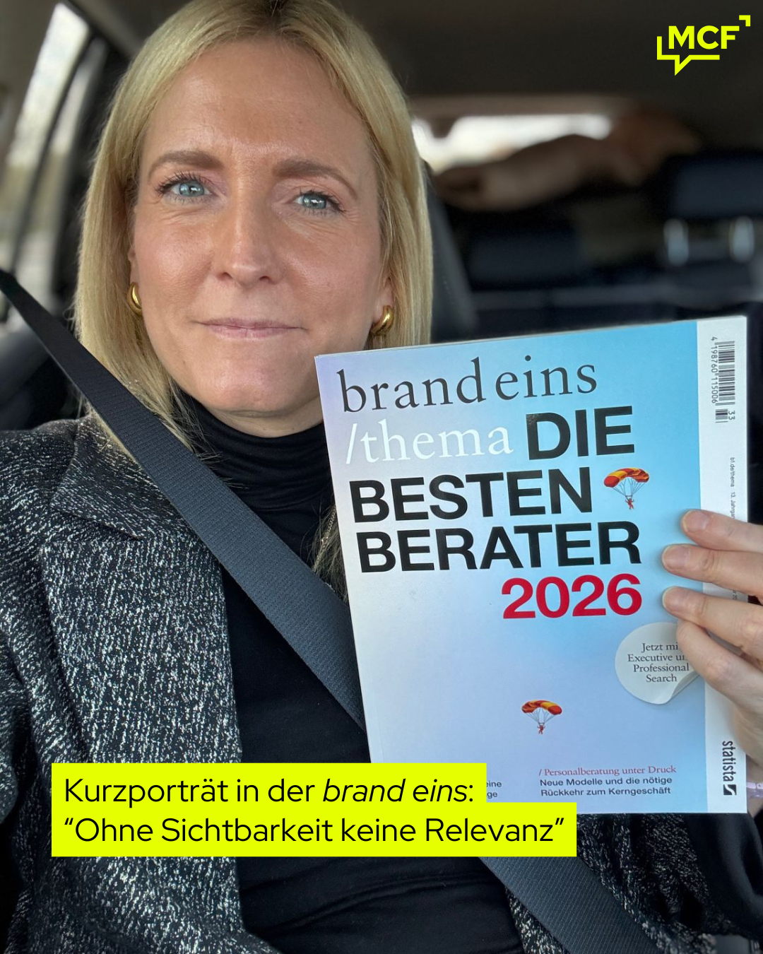 „Ohne Sichtbarkeit keine Relevanz“: Dr. Marie-Christine Frank in der brand eins